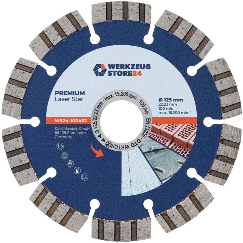 Ws24 - Diamanttrennscheibe Premium Laser Universal 125 mm 100432