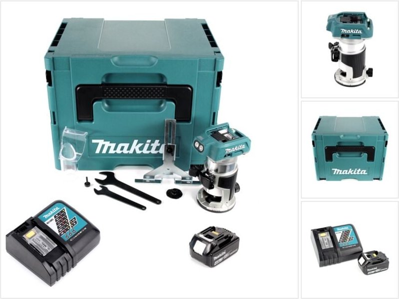 Drt 50 RM1J Akku Multifunktionsfräse 18V Brushless + 1x Akku 4,0Ah + Ladegerät + Makpac - Makita