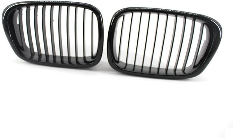 Thumbnail - 2 Stück glänzend schwarzer Frontstoßstangen-Motorhauben-Nierengrill, Renngrill-Ersatz für bmw 5er E39 M5 1999–2003, Mode...