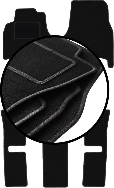 Komplettset Veloursmatten für: Peugeot 807 7-Sitzer (2002-2014)