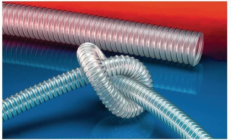 Absaug- und Förderschlauch airduc® pur-inox 351 food-as Innen-Ø 150-152 mm Außen-Ø 159,00 mm Länge 10 m Wandstärke 4.5 m...