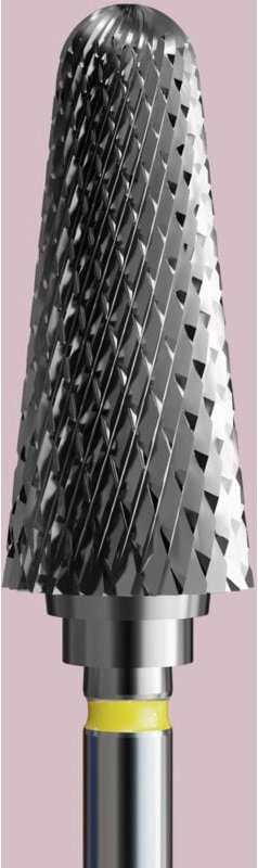 Hartmetallfräser zum schonenden Entfernen von Hybrid und Gel - sehr filigraner Kegel