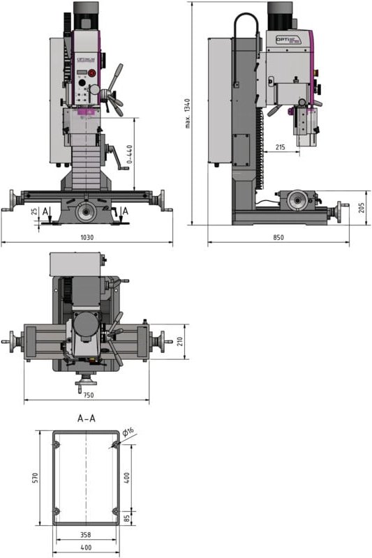 Präzisions-Bohr-Fräsmaschine mh 35G OPTImill