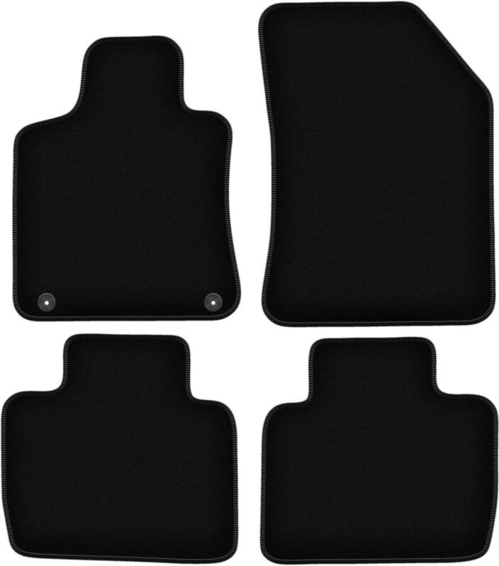 BASIC schwarze Veloursmatten für: Peugeot 508 II Limousine, Kombi, Liftback (2018-)