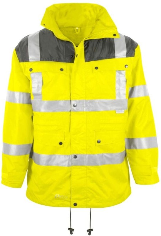 Asatex Prevent Warnschutzparka heraustrennbares Steppfutter 3150 Gr. 2XL neongelb/grau