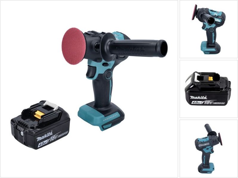 Dpv 300 M1 Akku Schleifer Polierer 18 v 50 / 80 mm Brushless + 1x Akku 4,0 Ah - ohne Ladegerät - Makita
