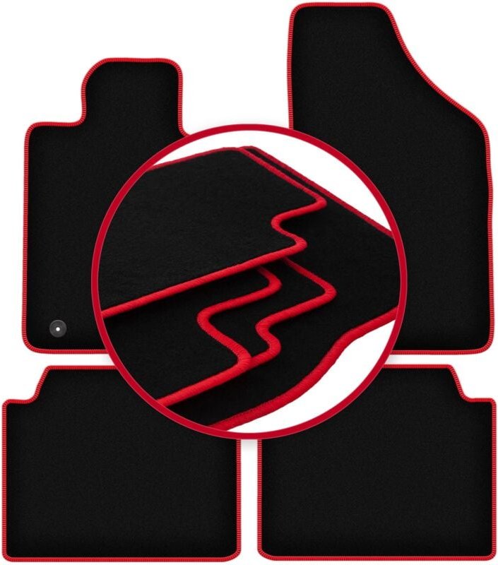 CARLUX-RED Autofußmatten für: Renault Safrane Liftback (1992-2000)