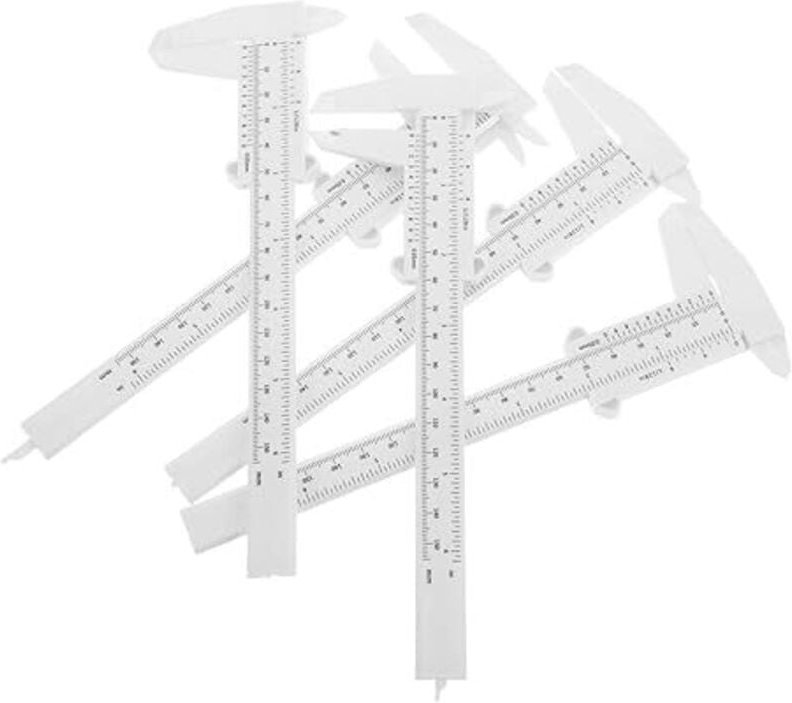 5-teiliger Präzisions-Messschieber aus Kunststoff für Studenten, leichtes Labor-Messschieber-Messwerkzeug für Heimwerker
