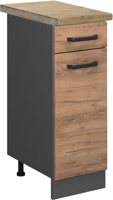 Küchenunterschrank R-Line, Goldkraft Eiche, 30 cm , ap Eiche Vicco