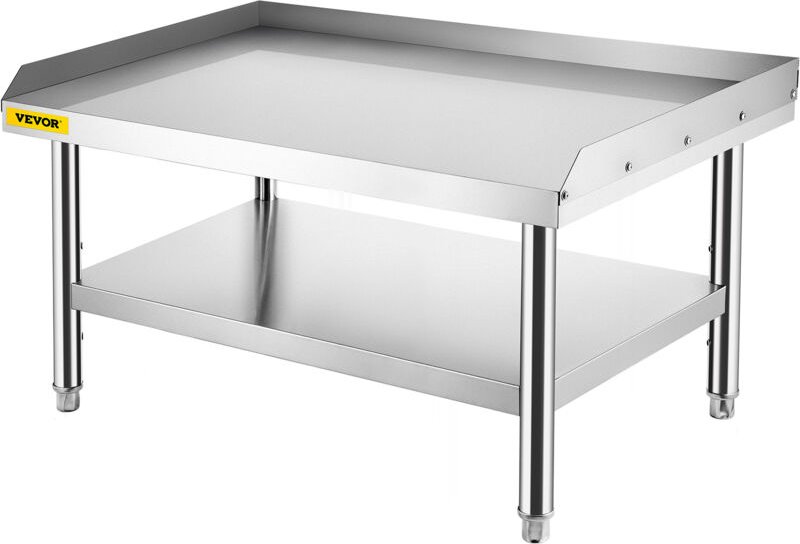 Thumbnail - Mophorn - vevor Edelstahl-Gerätegrillständer, 48 x 30 x 24 Zoll Edelstahltisch, Grillständertisch mit verstellbarer Abla...