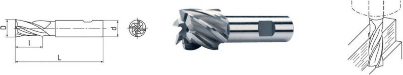 Hss Co8-Schaftfräser din 1835B