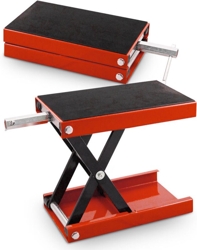 Bituxx Motorrad Heber Hebebühne Montagebock Scherenheber Montageständer Lift bis 450kg Rot