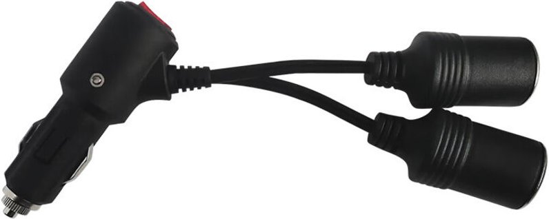 1 auf 2 Zigarettenanzünder-Verlängerungskabel, Dual-Zigarettenanzünder-Buchse mit Schalter, 18 AWG Y-Splitter-Verlängeru...