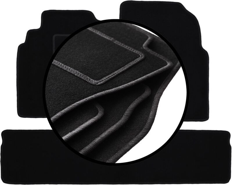 Komplettset Veloursmatten für: Nissan Almera Tino Minivan (2000-2006)