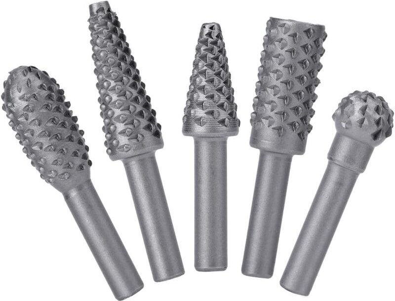 Ersandy - Drehfräser-Set, Elektrowerkzeuge, Holzschleifen, massiver Stahl, Raspel, Hartmetall, Holzschnitzwerkzeug für B...