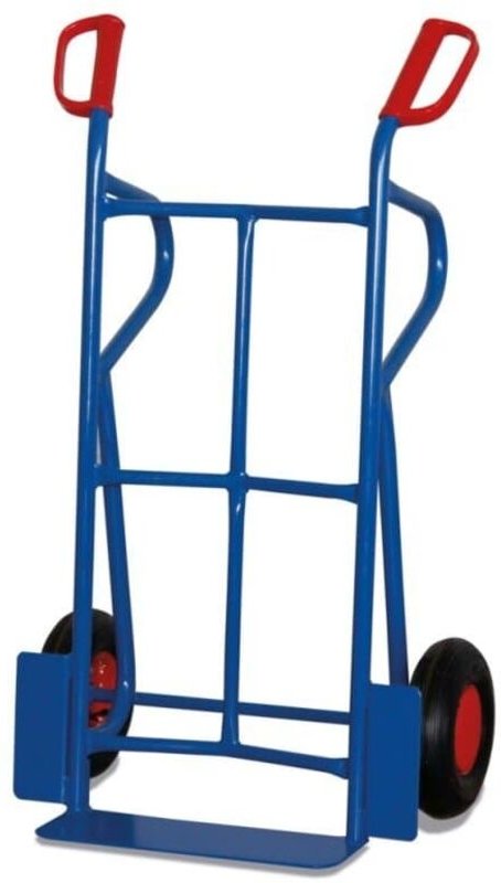 VARIOfit Stahlrohrkarren 250kg Traglast mit Rückwand Maße 620x470x1110mm Luftbereifung