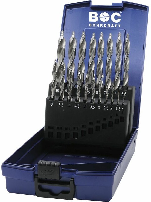 Bohrcraft - Bohrer-Kassette Turbo Step KG13 DIN338 hss-g ø 1-10 mm 19-teilig