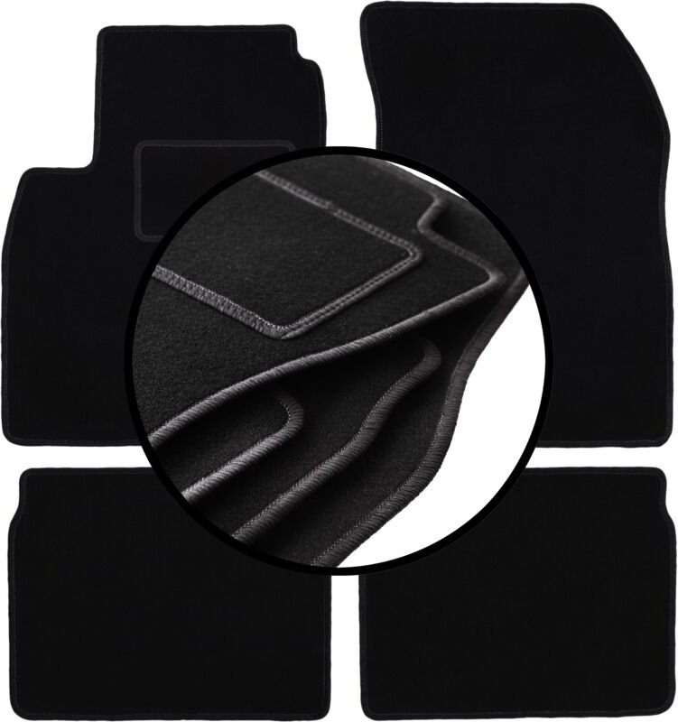 Komplettset Veloursmatten für: Nissan Micra K13 Fließheck (2010-2016)