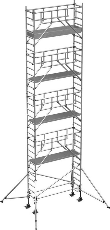 Zarges Fahrgerüst MultiTower S-PLUS 1T mit Auslegern 2,50m Plattformlänge 10,40m AH