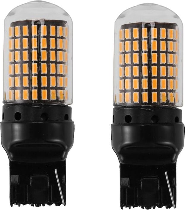 2X 7440 Canbus Super Bright Fehlerfreie LED-Lampe T20 W21W 144 SMD Gelb für RüCkfahr-Blinker
