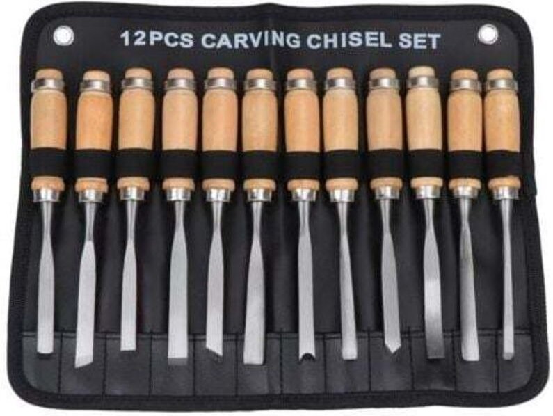 Thumbnail - Mumu - Holzschnitz-Handmeißel-Set, 12-in-1-Holzmeißelwerkzeug