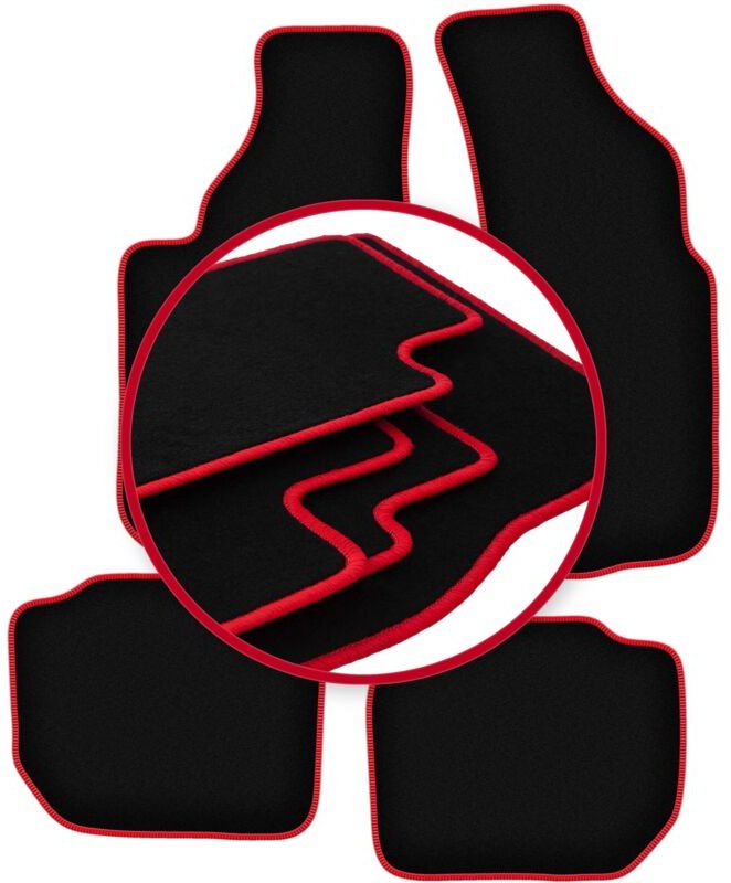 CARLUX-RED Autofußmatten für: Audi V8 Limousine (1988-1993)