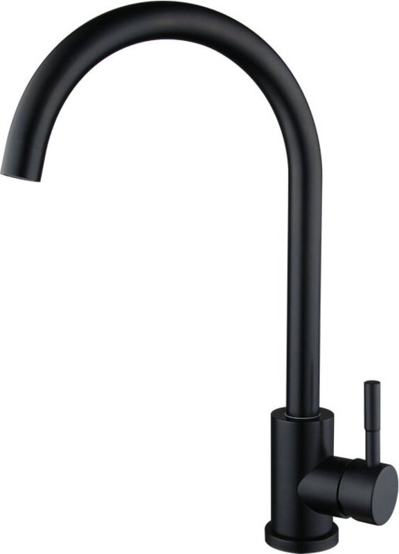 Schwarzer Küchenhahn, 360° schwenkbarer Küchenhahn, Küchenhahn mit hohem Auslauf, schwarzer Spültischhahn, kalt & warm e...