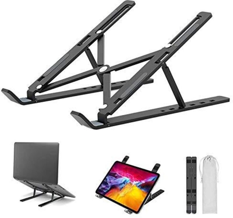 Verstellbarer Laptopständer für Schreibtisch, Laptop, Tablet und Computer. Ergonomischer, faltbarer Laptopständer. Unive...