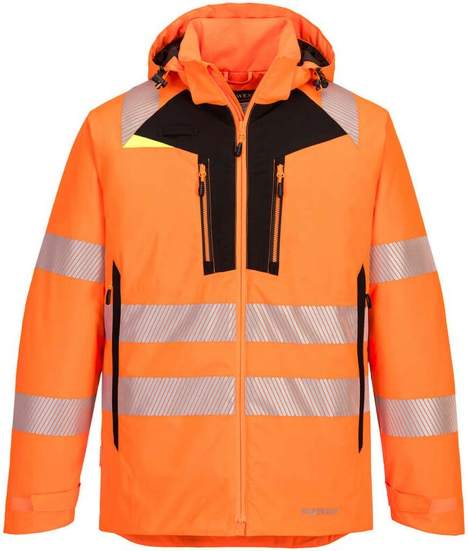 Portwest Wasserabweisende Warnschutz Winterjacke Orange XL
