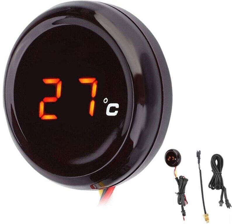 Ulisem - Digitales Thermometer für Honda / Kawasaki / Yamaha / Suzuki (Rotlicht)