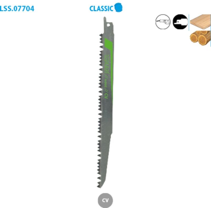 2 Säbelsägeblätter cv - Lu. 210 mm Schritt 5 mm - grober Schnitt für Holz Leman 7704.02