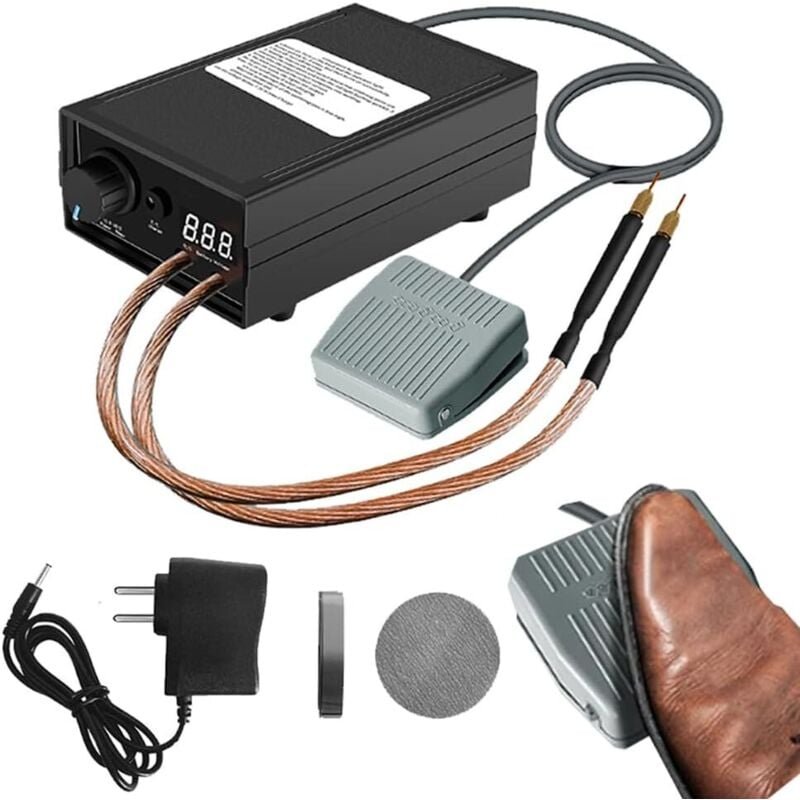 Einstellbarer Punktschweißer, 8000 W, tragbarer Mini-Punktschweißer mit LCD-Display, Hand-Punktschweißgerät, Akku, Schne...