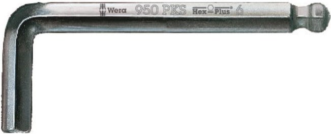 Thumbnail - Banyo - Wera 950 pks Winkelschlüssel, metrisch, Innensechskant, sw 1,5 mm, Länge 50 mm