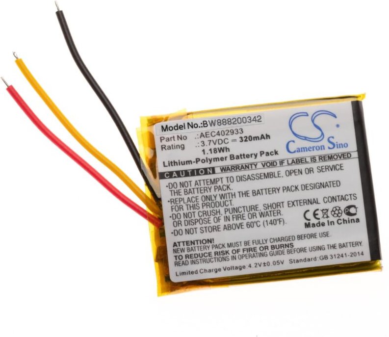 Thumbnail - vhbw Akku kompatibel mit AKG N60 NC Wireless Headset Kopfhörer (320 mAh, 3,7 V, Li-Polymer)