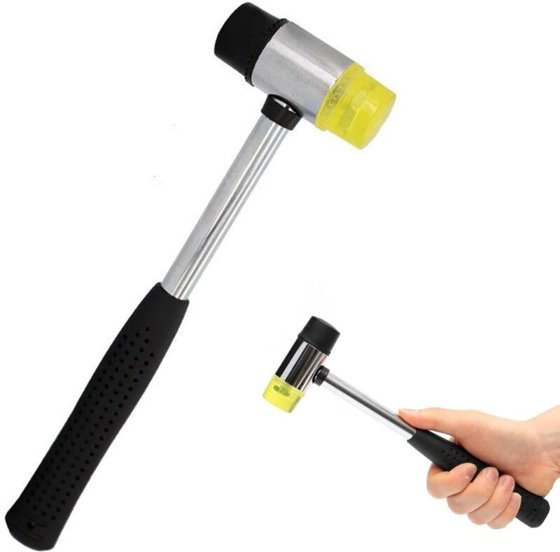 Tigrezy - Gummihammer, 25 mm kleiner Nylonhammer mit rutschfestem Gummigriff, geeignet für Schmuck, Heimwerkerwerkzeuge,...