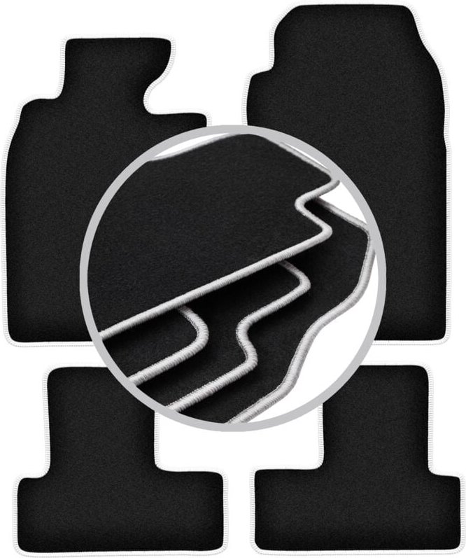 CARLUX-SILVER Autofußmatten für: Mini Cooper One R50 Fließheck (2001-2007)