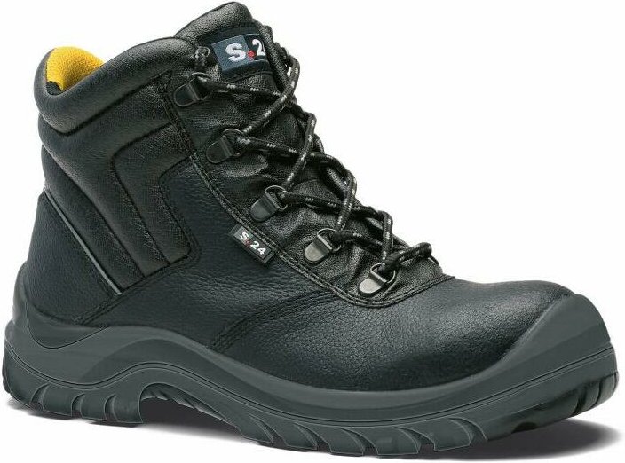 S 24 Bossi Industrie - Sicherheitsschuhe S24 boa S3 - Schwarzes genarbtes Leder - Größe 44 - 5132