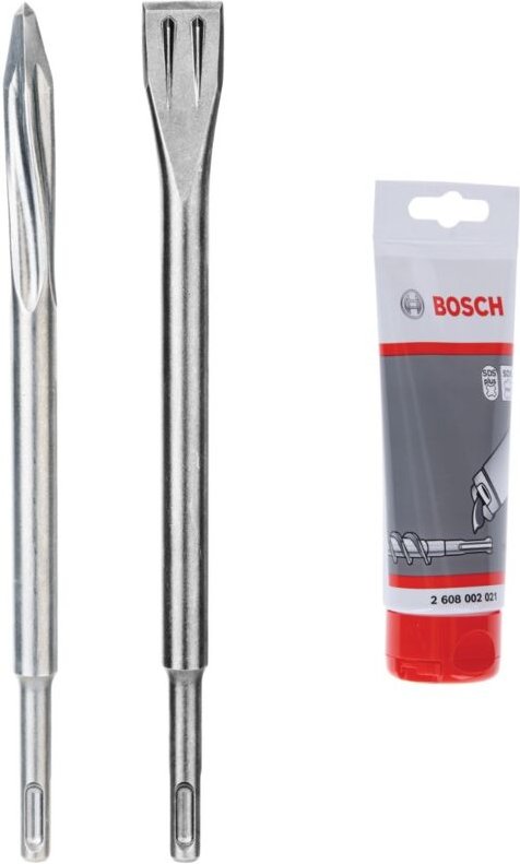 Satz mit 2 Meißeln + Schmierfett