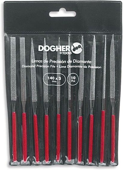 Set mit 10 Diamantnadelfeilen 140mm Dogher 816-001