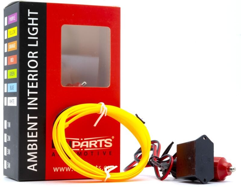 LED Auto Lichtleiter Umgebungslicht 12V Bernstein 1 Meter