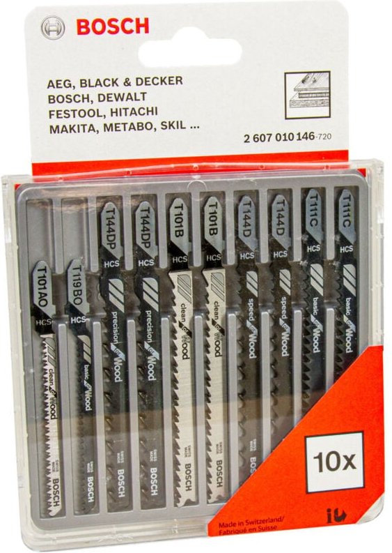 Bosch Zubehör 10tlg. Stichsägeblatt-Set Holz