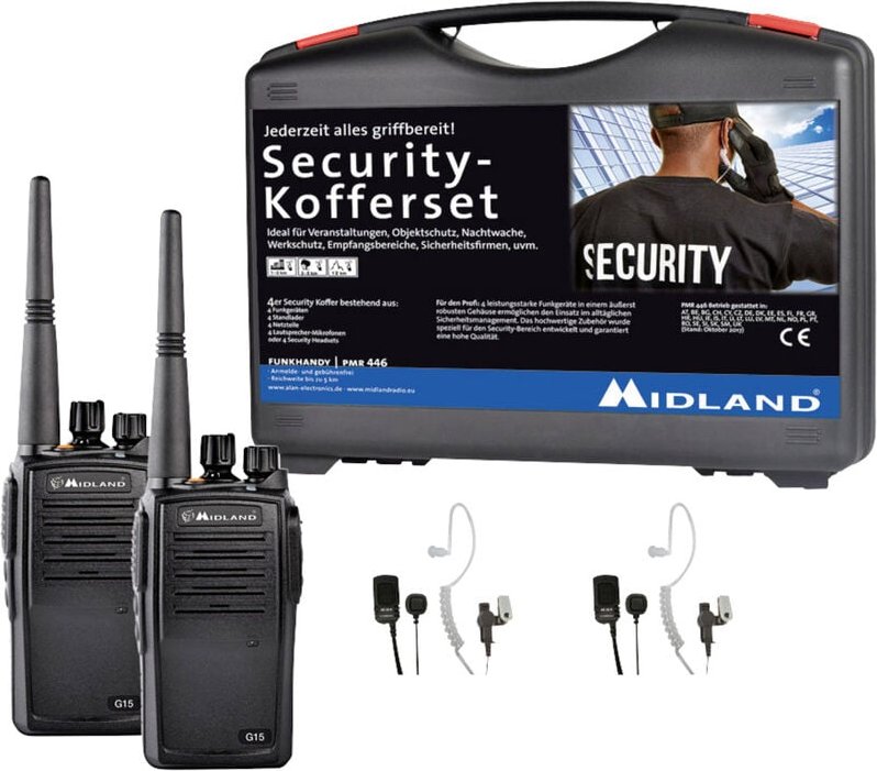 Thumbnail - Midland - G15 Pro pmr 2er Security-Koffer inkl. ma 31-M C1127.S2 PMR-Funkgerät 2er Set