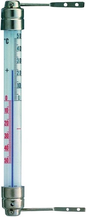 TFA 145000 Fensterthermometer Messbereich -50 bis 50 °C H200xB23xT28mm Metall