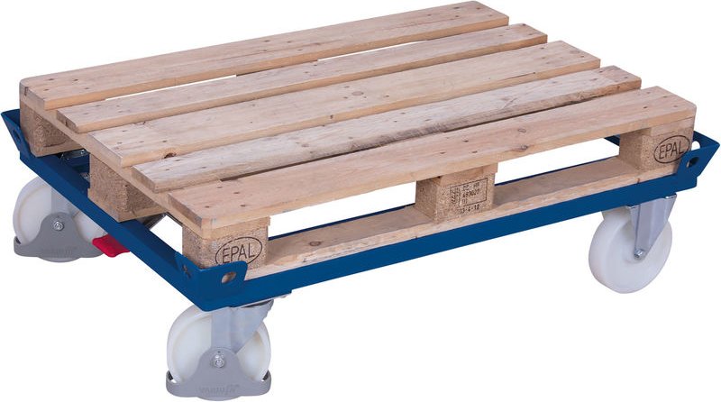 VARIOfit Palettenfahrgestell für Gitterboxen/Europaletten mit Polyamidbereifung 810x610mm