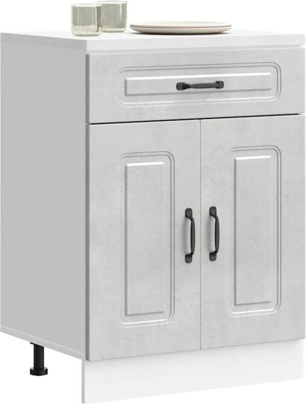 Küchenunterschrank Kalmar Betongrau Holzwerkstoff - Vidaxl