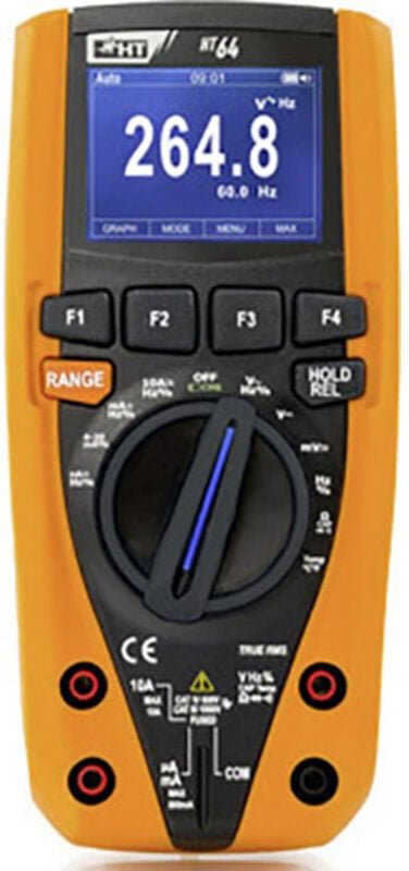 HT64 Hand-Multimeter digital Datenlogger cat iii 1000 v, cat iv 600 v Anzeige (Count - Ht Instruments