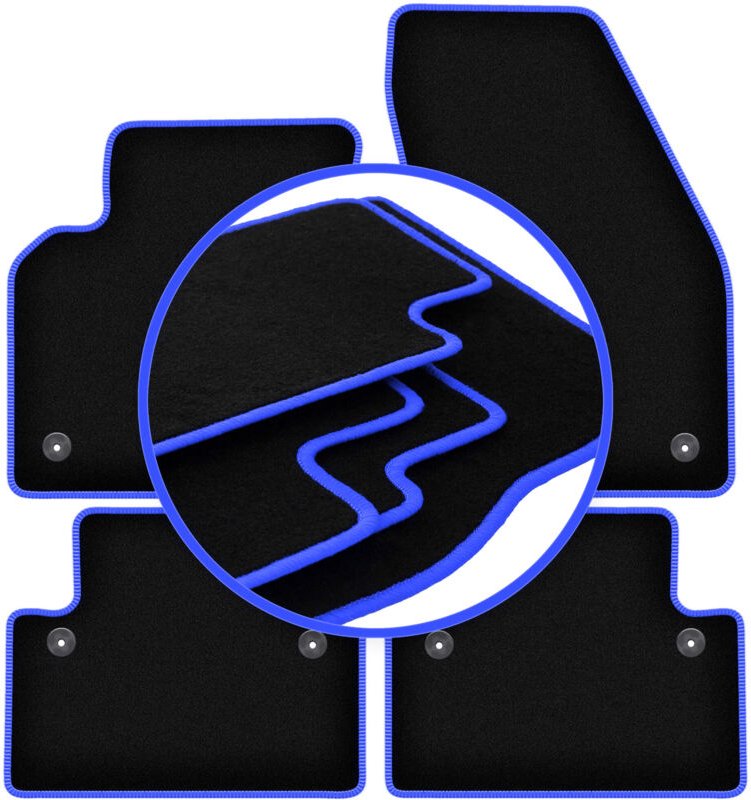 CARLUX-BLUE Autofußmatten für: Volvo S40 II Limousine (2004-2012)