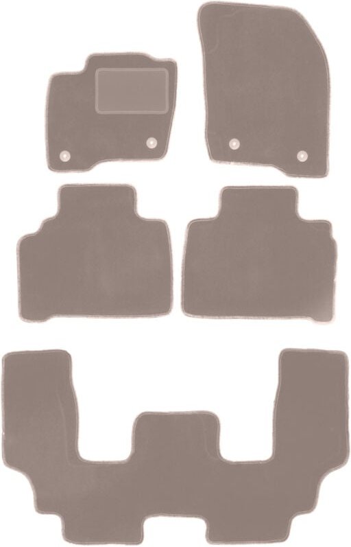 Beige Veloursmatten für: Ford Galaxy MK3 Minivan (2015-)