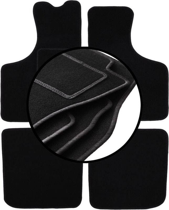 Kompletter Satz Veloursmatten für: Skoda 1000MB Limousine (1966-1969)