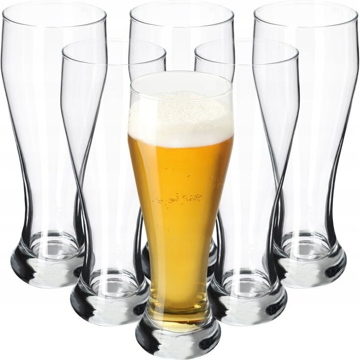 KADAX Biergläser Set, Bierseidel aus Glas, Biertulpen, 665 ml, 6 Stück